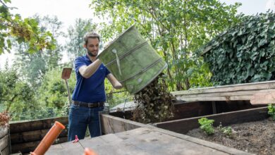 Viele Küchen- und die Grünabfälle aus dem Garten werden auf einem Kompost mit der Zeit zu Dünger.