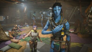 Groß gewachsen sind die Na'vi auch im Spiel «Frontiers of Pandora».