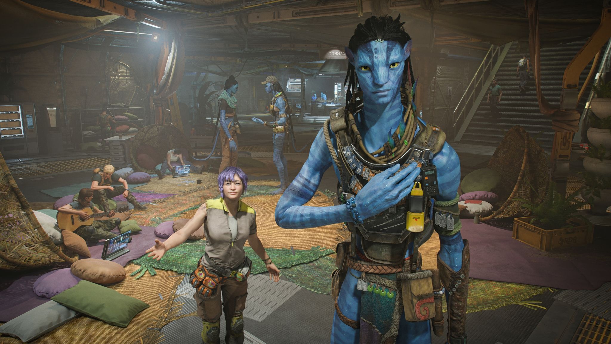 Groß gewachsen sind die Na'vi auch im Spiel «Frontiers of Pandora».