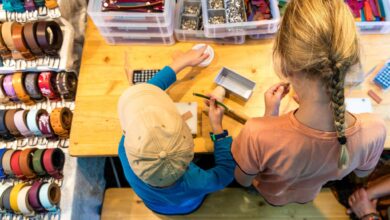 Basteln mit Kindern macht Spaß.