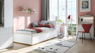 Rosa und Pink sorgen für gute Gefühle, hier ein Beispiel von Müller Möbelwerkstätten.