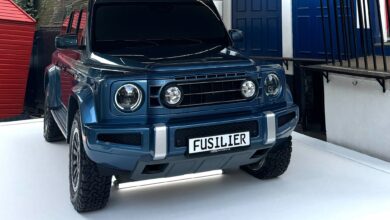 Beim Design orientiert sich der Fusilier am Grenadier, aber anders als sein großer Bruder soll er elektrisch fahren.