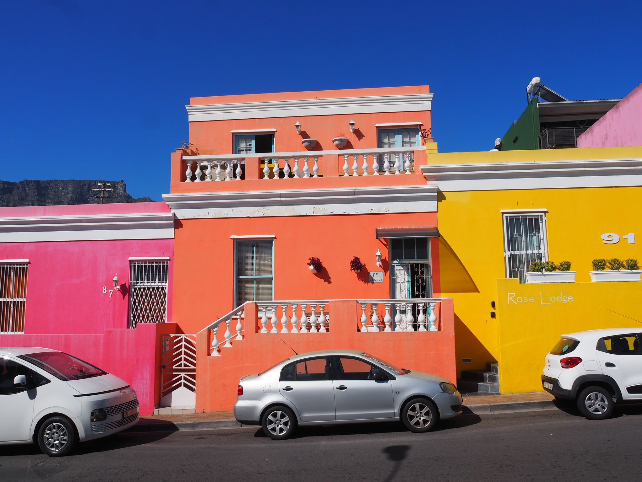 Bunte Häuser: Sie sind das Markenzeichen im Malaienviertel Bo-Kaap in Kapstadt.