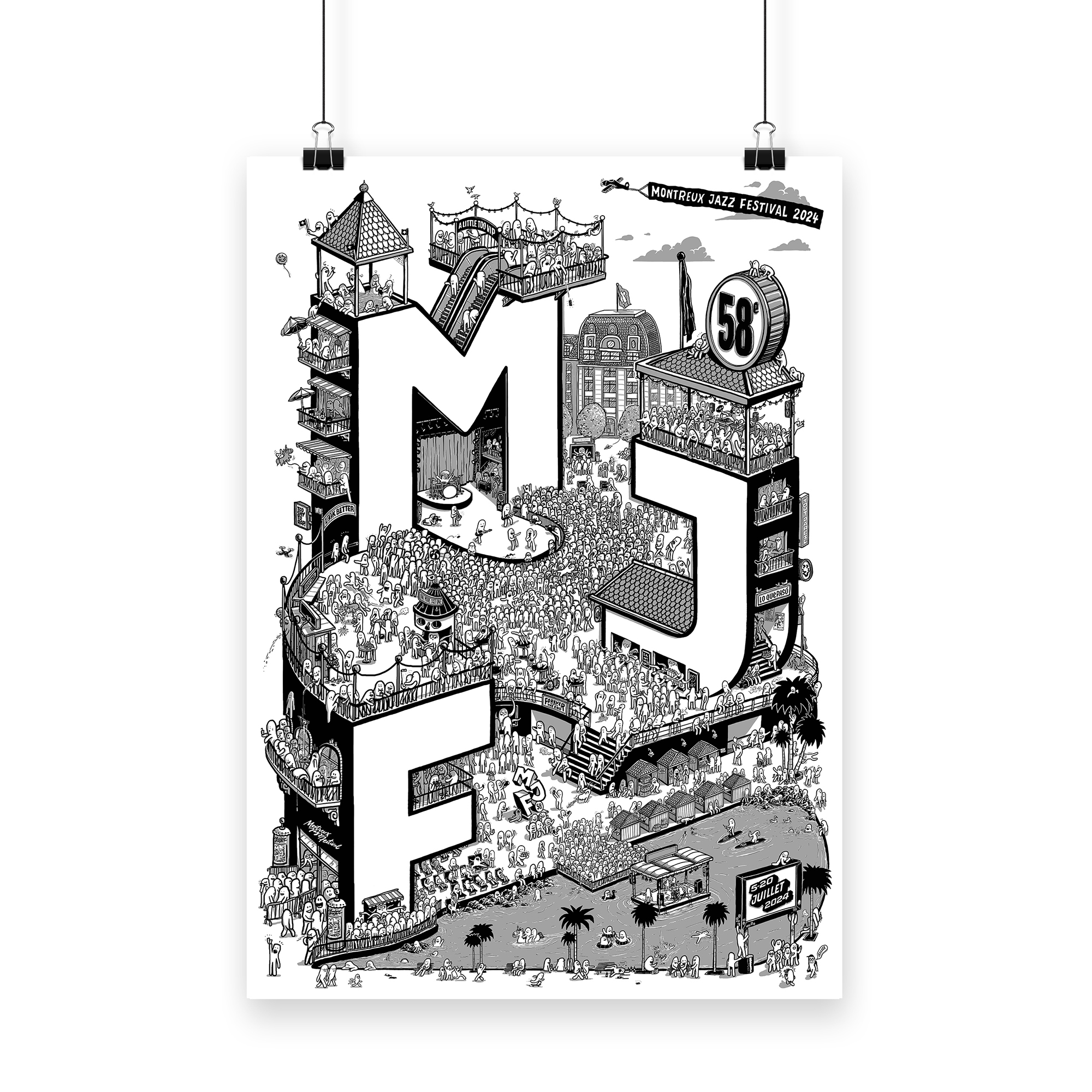 Das Plakat des MJF 2024 wurde von Rylsee gestaltet. Bild: Montreux Jazz Festival