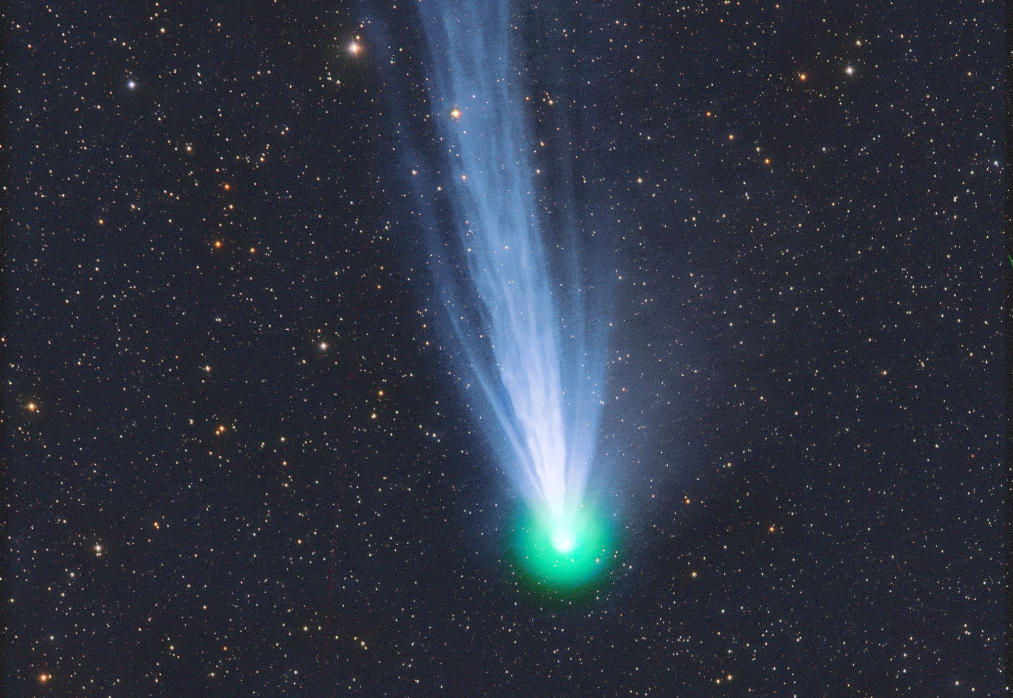 Das Foto zeigt den Komet 12P/Pons-Brooks, aufgenommen am Astronomischen Zentrum Martinsberg mit einem lichtstarken Astrographen mit 11" Öffnung und Lichtstärke 2.2 sowie einer Fullframe-CMOS-Kamera. Der 12P/Pons-Brooks ist noch bis Mitte April am Nachthimmel zu sehen. (zu dpa: «12P/Pons-Brooks: So gelingen Fotos vom «Teufelskometen»»)