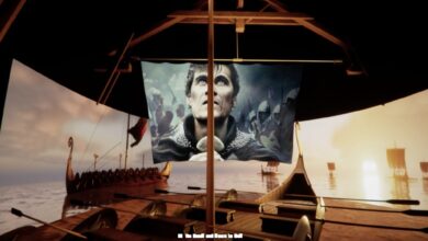 Ein 3D-Modell in der immersiven Ausstellung zeigt, wie die Kriegsflotte seinerzeit aussah.