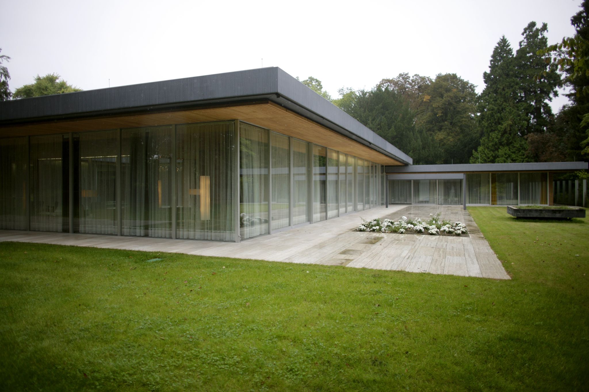 Wohn- und Empfangsgebäude früherer Regierungschefs: der ehemalige Kanzlerbungalow in Bonn.