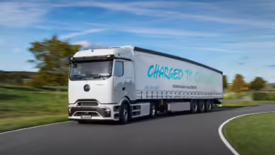 Sauberer Brummi: Der elektrische Actros von Mercedes.