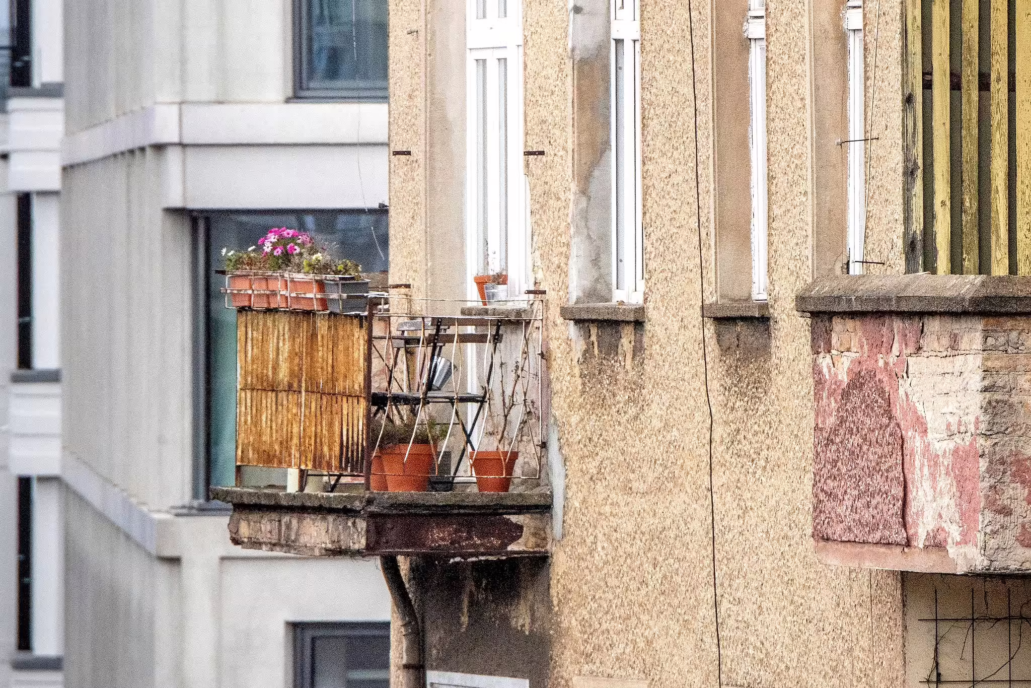 Einige Alarmsignale sollten Mieter und Eigentümer ernst nehmen: Risse im Beton, schiefe Holzteile oder Algenbildung können auf Schäden am Balkon hinweisen.