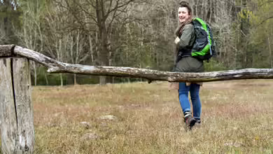 Frau Mit Rucksack