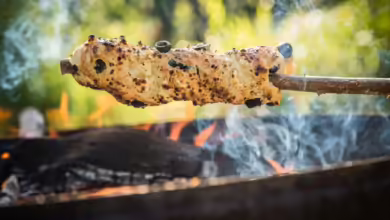Stockbrot Mit Oliven Feta Teig