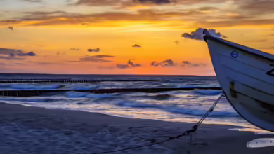 Sonnenuntergang am Strand von Usedom. Bild: pixabay/Nricky