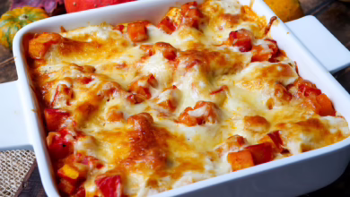 Vegetarische Kürbis Lasagne