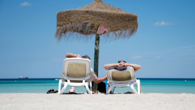 Urlauber Liegen Am Strand