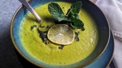 Erbsen Kokos Suppe Mit Minze