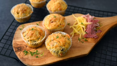 Pizza Muffins Mit Salami Schinken Füllung