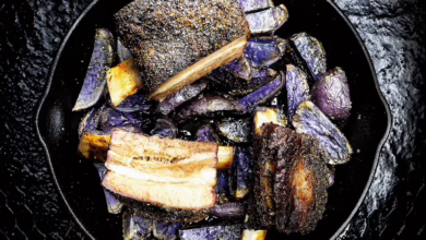 Short Ribs Mit Lila Kartoffelspalten