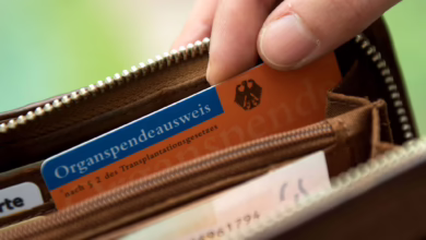 Organspendeausweis In Einem Geldbeutel