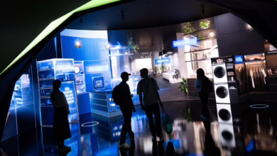 Videoinstallation Mit Produkten Auf Der Ifa