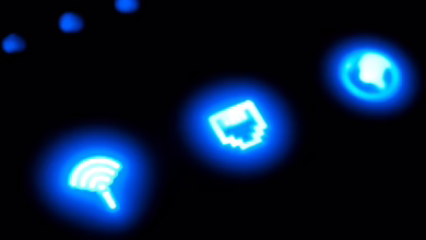 Symbole Blinken Auf Einem Wlan Router