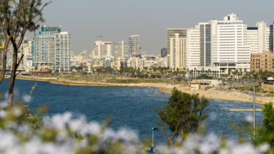 Blick Von Jaffa Auf Den Südlichen Stadtrand Von Tel Aviv