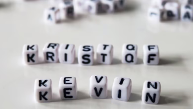 Buchstaben Der Vornamen «kevin» Und «kristof»