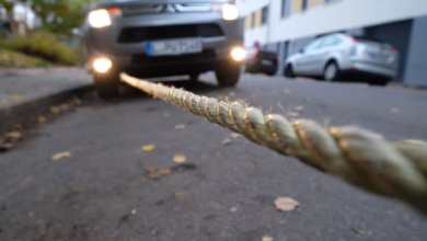 Abschleppseil Hängt An Einem Auto