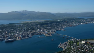 Aussicht Auf Tromsø Vom Berg Storsteinen