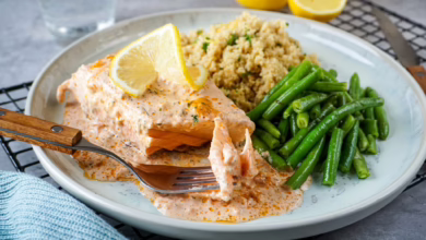 Lachs Sahne Gratin Mit Zitronen Couscous