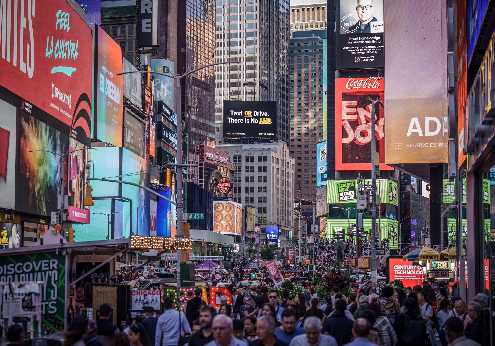 Blick über Den Times Square In New York City