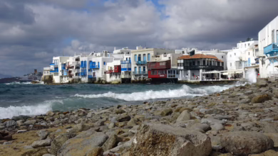 Uferpromenade In Mykonos Stadt