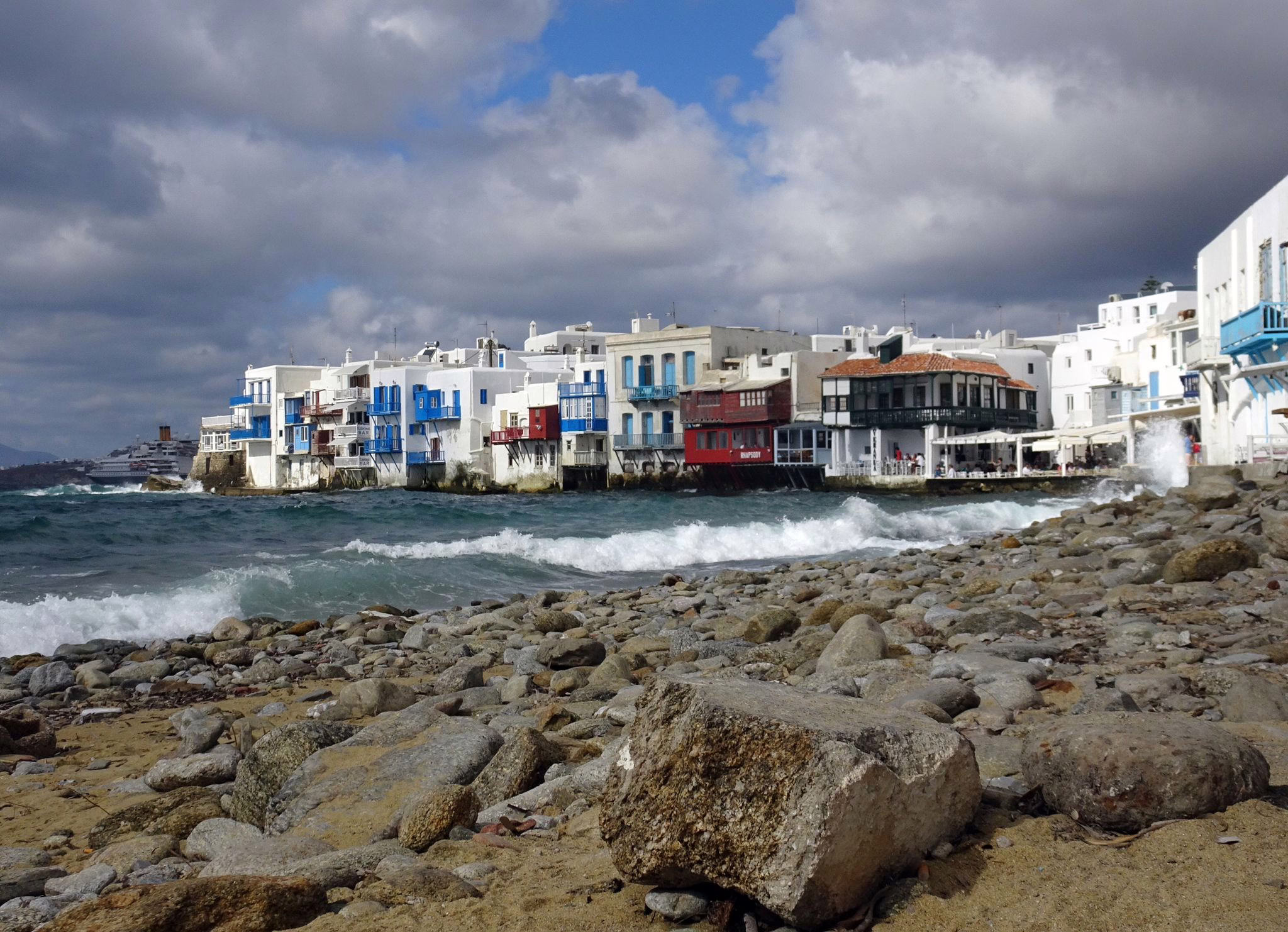 Uferpromenade In Mykonos Stadt