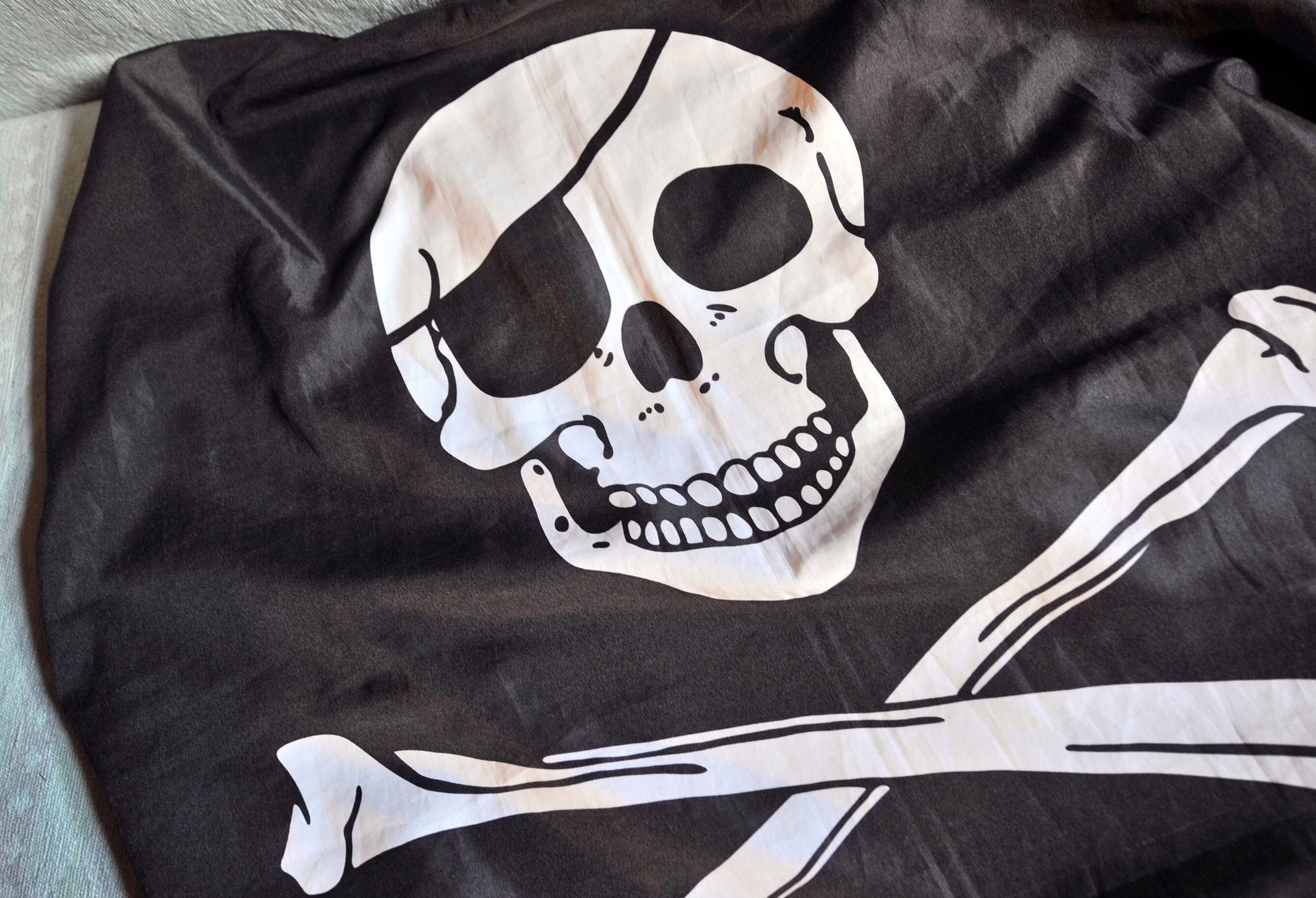 Die Schwarz Weiße Piratenflagge