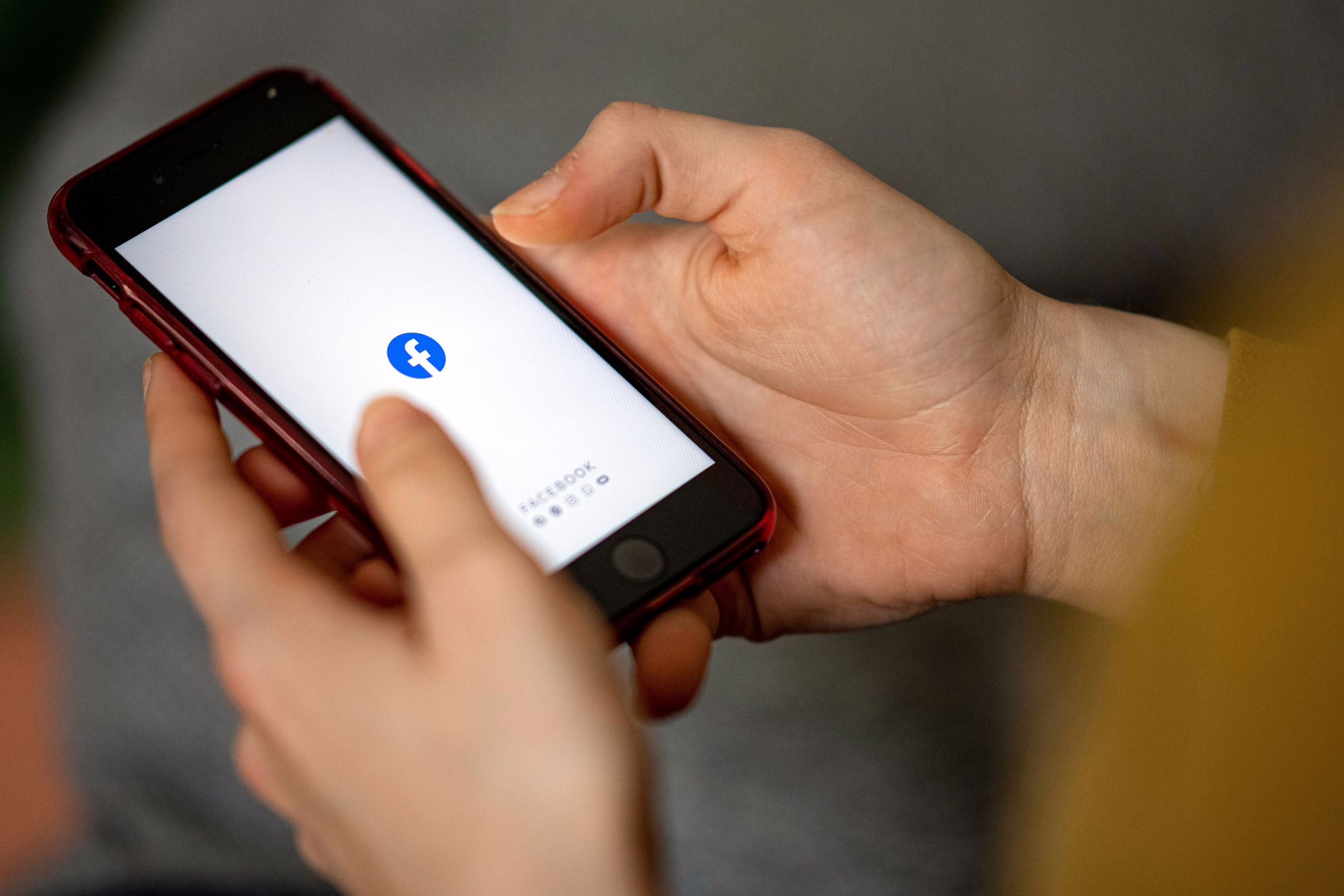 Logo Der Facebook App Auf Einem Smartphone