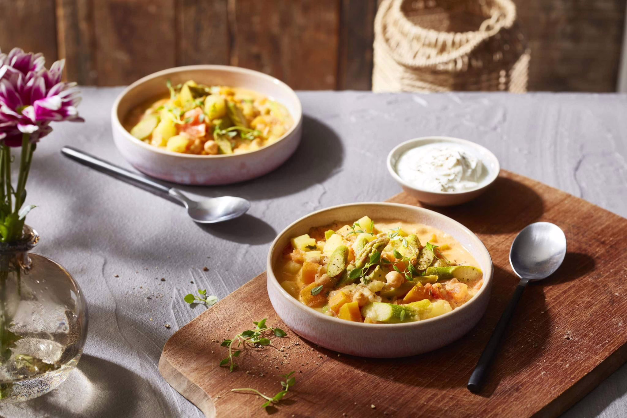 Kartoffelragout Mit Grünem Spargel