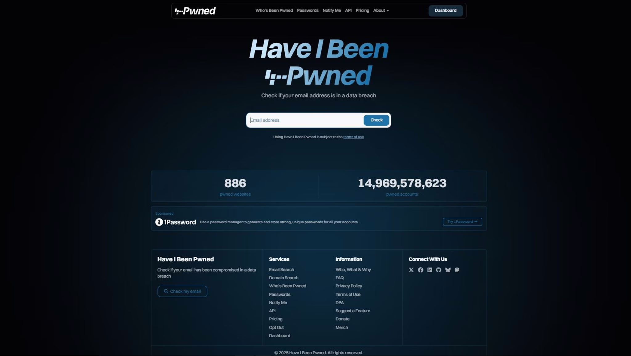 Webseite «haveibeenpwned.com»