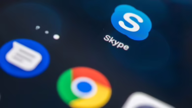 Logo Von Skype Auf Einem Display