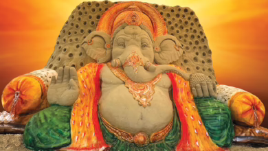 Hindu Gott Ganesha Als Sandskulptur Bei Der Sandworld