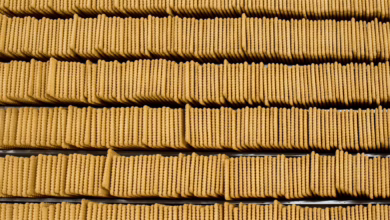 Butterkekse Laufen über Ein Fließband