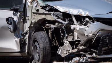 Beschädigtes Auto Nach Einem Unfall