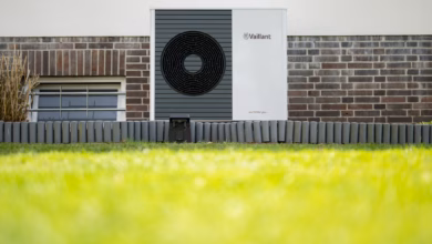 Eine Wärmepumpe An Einem Haus