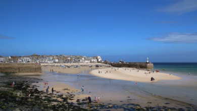 Badeort St. Ives An Der Küste Von Cornwall