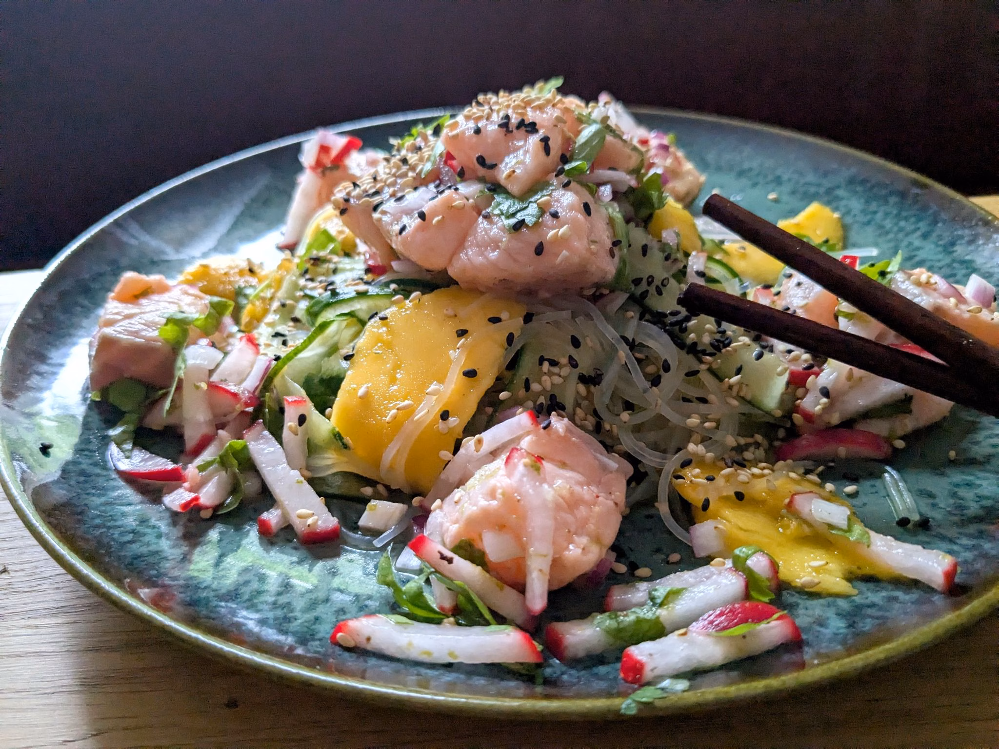 Glasnudelsalat Mit Lachs Ceviche