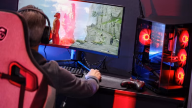 Gamer beim gaming festival «caggtus» in leipzig