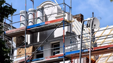 Sanierung an einem wohnhaus