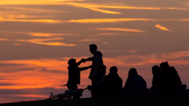 Sonnenuntergang in münchen