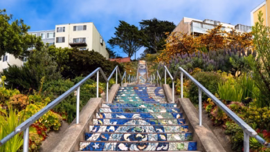 Bunte treppen an der 16th ave in san francisco