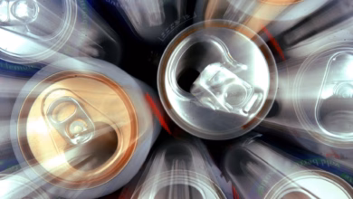 Leeren getränkedosen