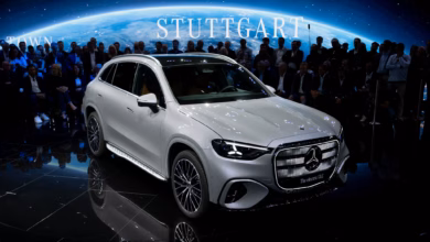 Mercedes benz glc bei der premiere vor beginn der iaa