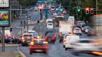 Verkehr am morgen in berlin